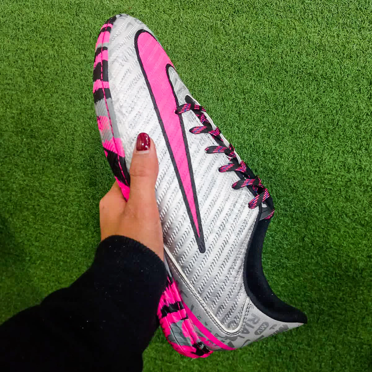 کفش فوتسال مردانه نایک مرکوریال طرح اصلی Nike Mercurial Silver Pink
