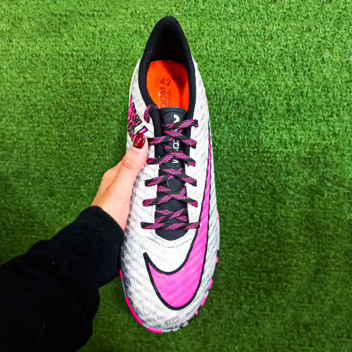 کفش فوتسال مردانه نایک مرکوریال طرح اصلی Nike Mercurial Silver Pink