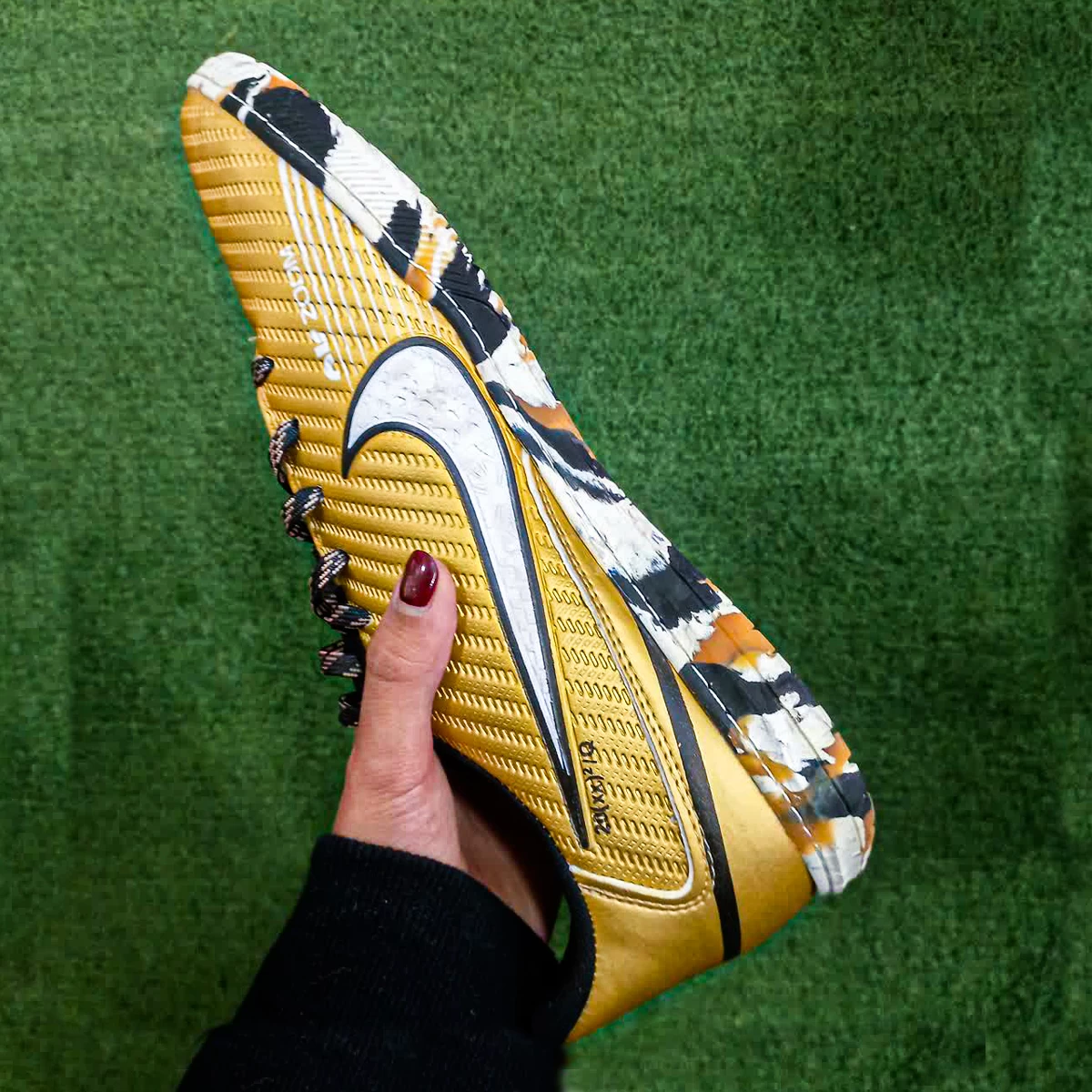کفش فوتسال مردانه نایک ایر زوم مرکوریال طرح اصلی  Nike Air Zoom Mercurial Golden White