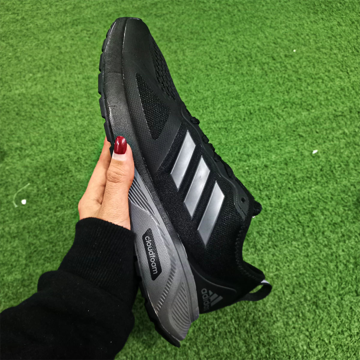 کتانی رانینگ مردانه آدیداس طرح اصلی  Adidas Cloud Foam Black