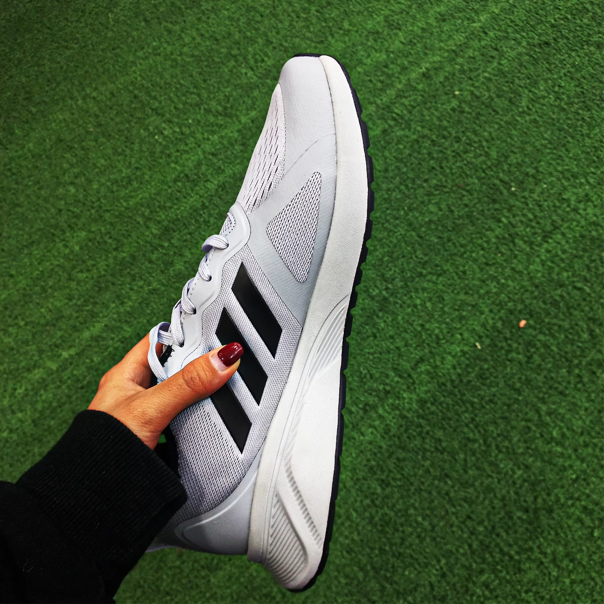 کتانی رانینگ مردانه آدیداس طرح اصلی  Adidas Cloud Foam Gray