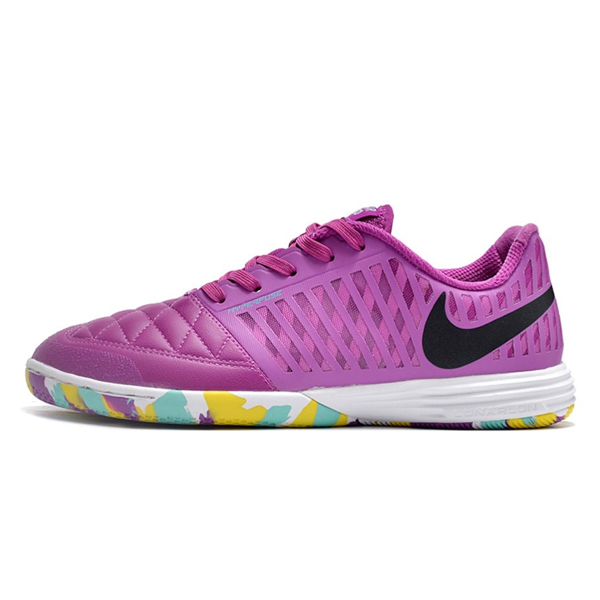 کفش فوتسال نایک لونارگتو طرح اصلی Nike Lunar Gato II Indoor Purple Black