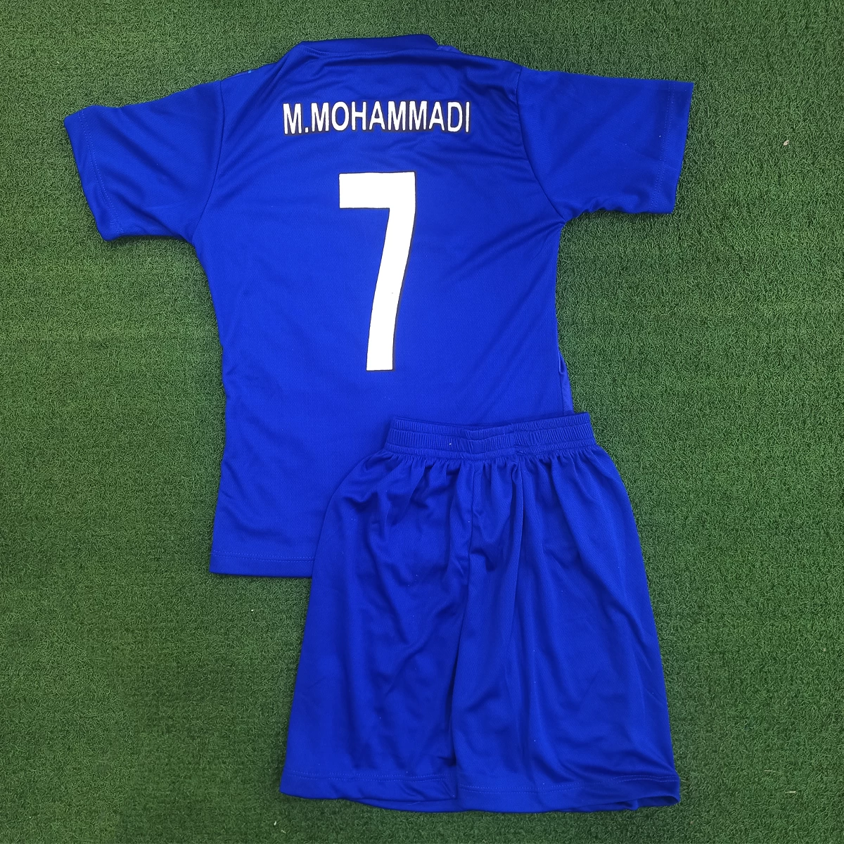 پیراهن شورت بچگانه اول استقلال با چاپ نام شماره ی محمدی Esteghlal Home 2023-24