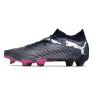 کفش فوتبال پوما فیوچر طرح اصلی Puma Future Ultimate 2024 FG Blue Navy Silver Pink