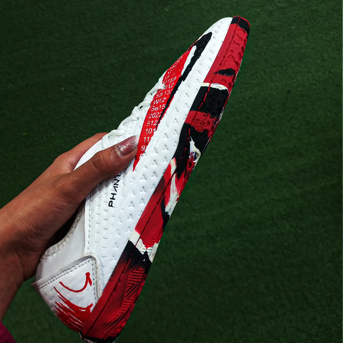 کفش فوتسال نایک فانتوم طرح اصلی Nike Phantpm IC Red White
