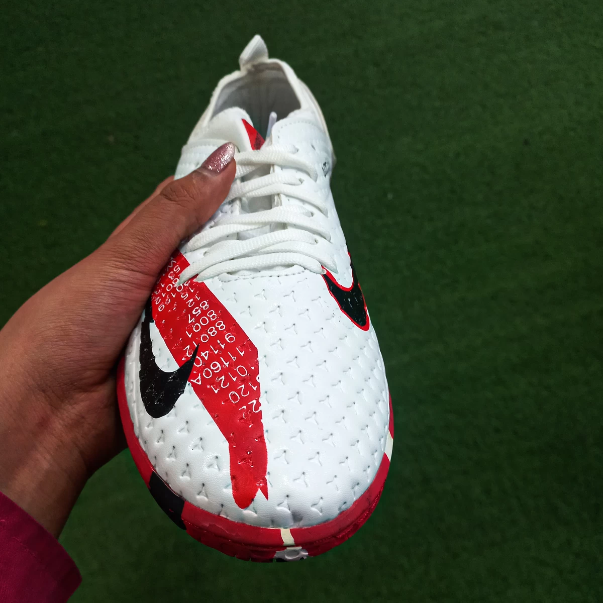 کفش فوتسال نایک فانتوم طرح اصلی Nike Phantpm IC Red White