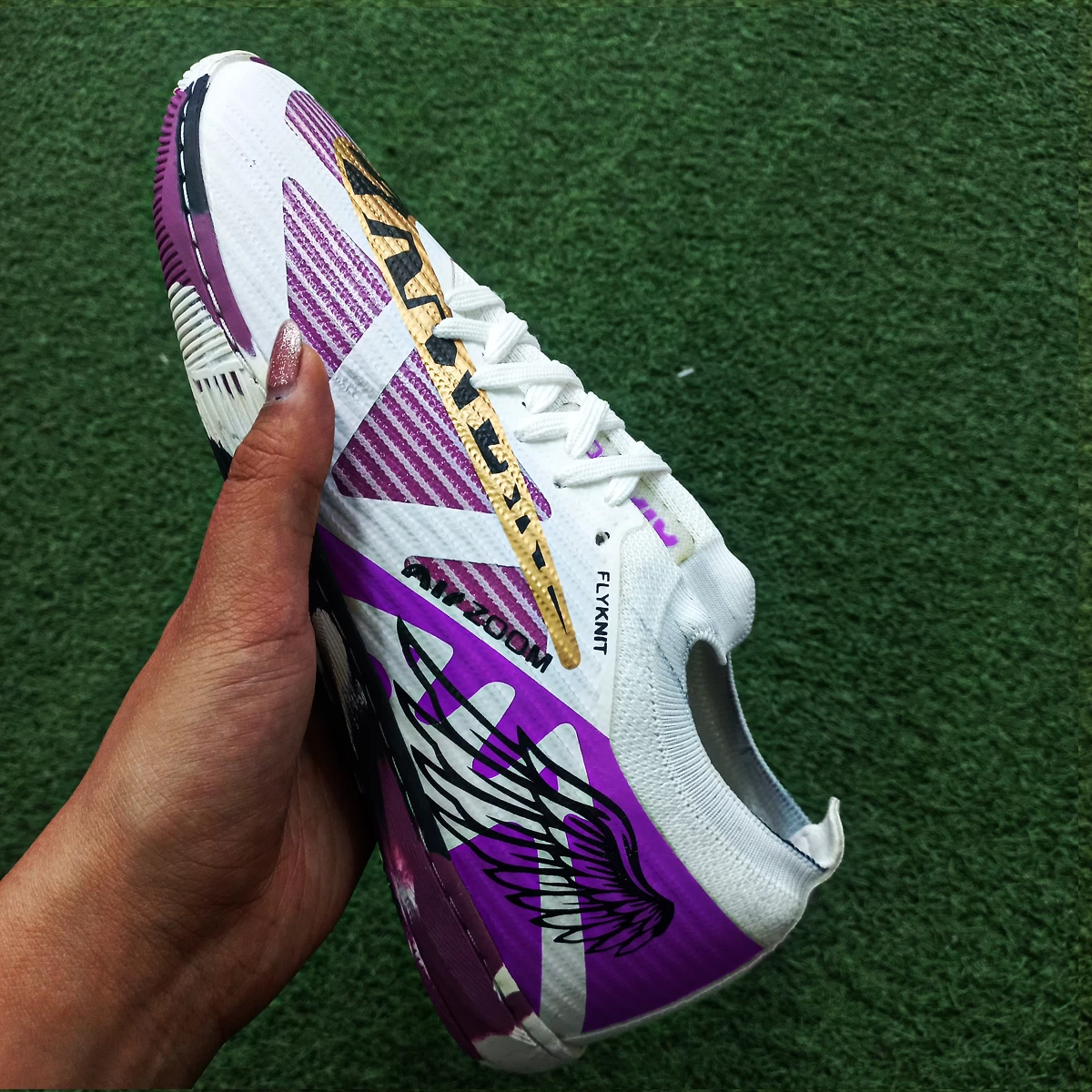 کفش فوتسال سایز کوچک نایک ایر زوم مرکوریال  Nike Air Zoom Mercurial Purple White