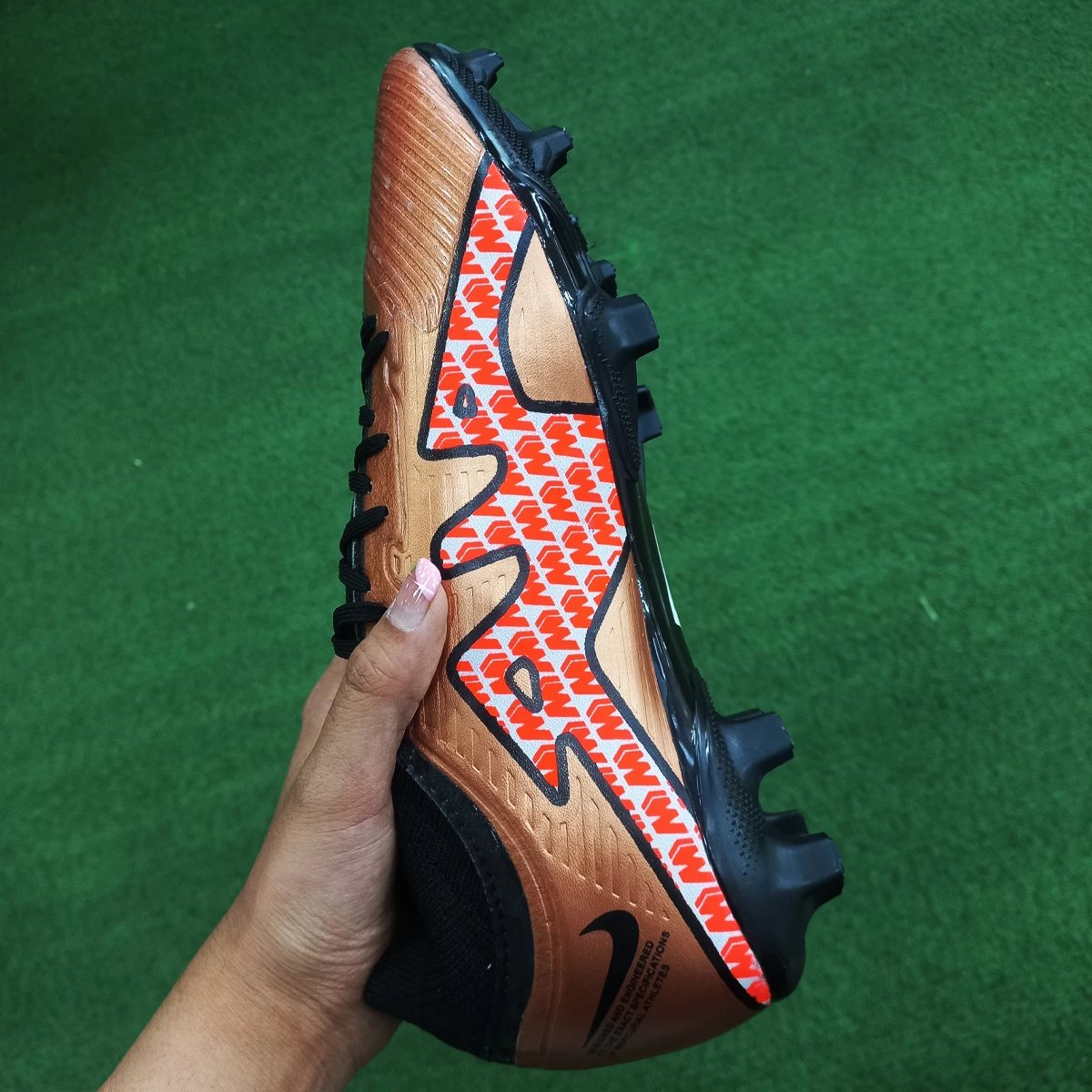 کفش فوتبال نایک ایر زوم مرکوریال Nike Air Zoom Mercurial Brown Black