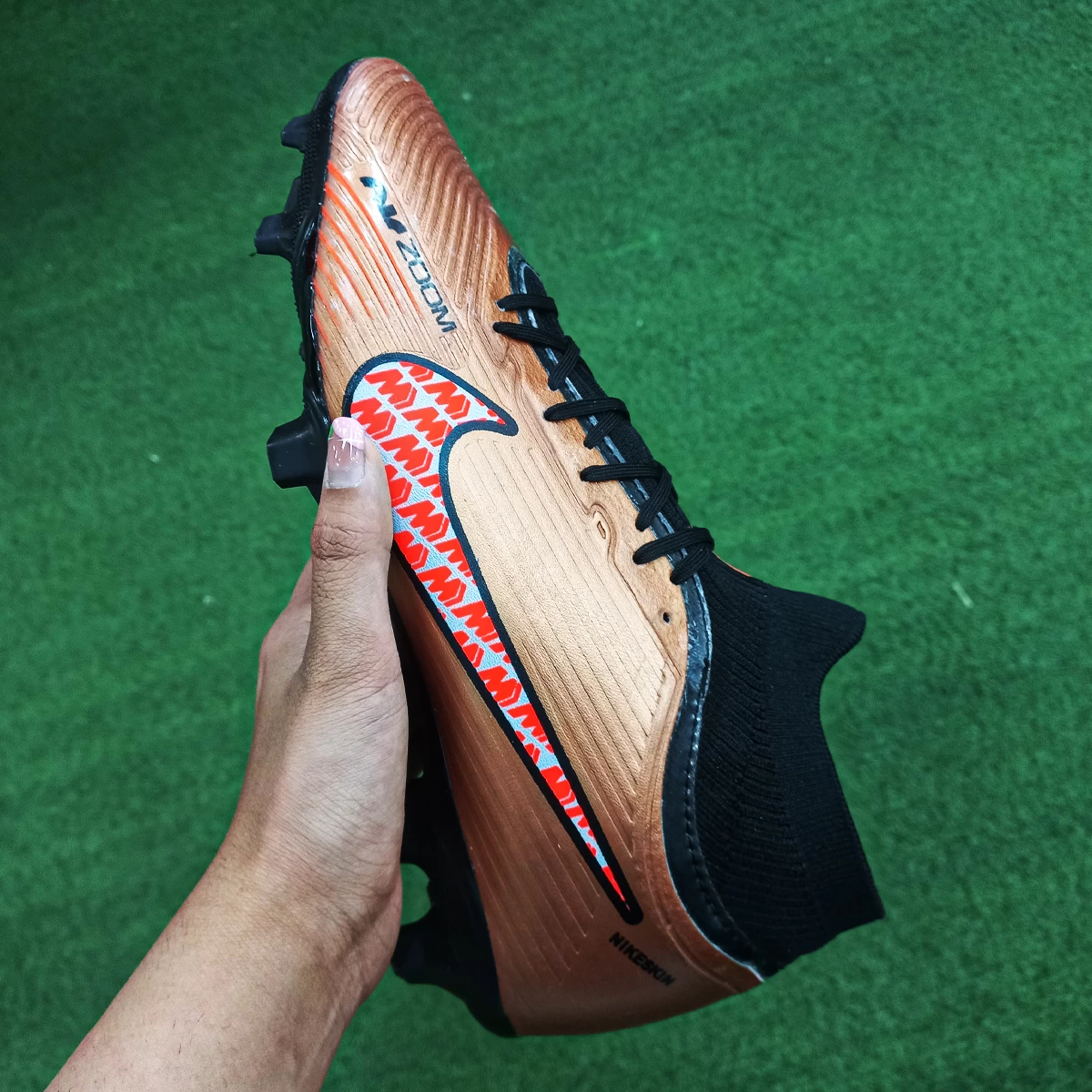 کفش فوتبال نایک ایر زوم مرکوریال Nike Air Zoom Mercurial Brown Black