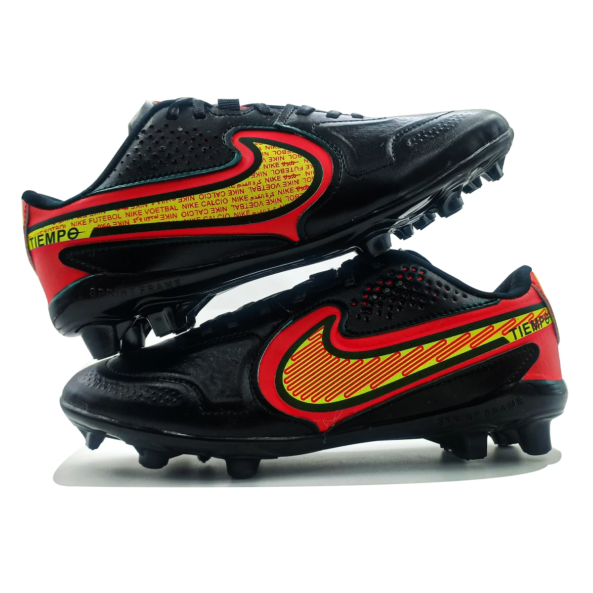 کفش فوتبال نایک تمپو Nike Tiempo Black Yellow