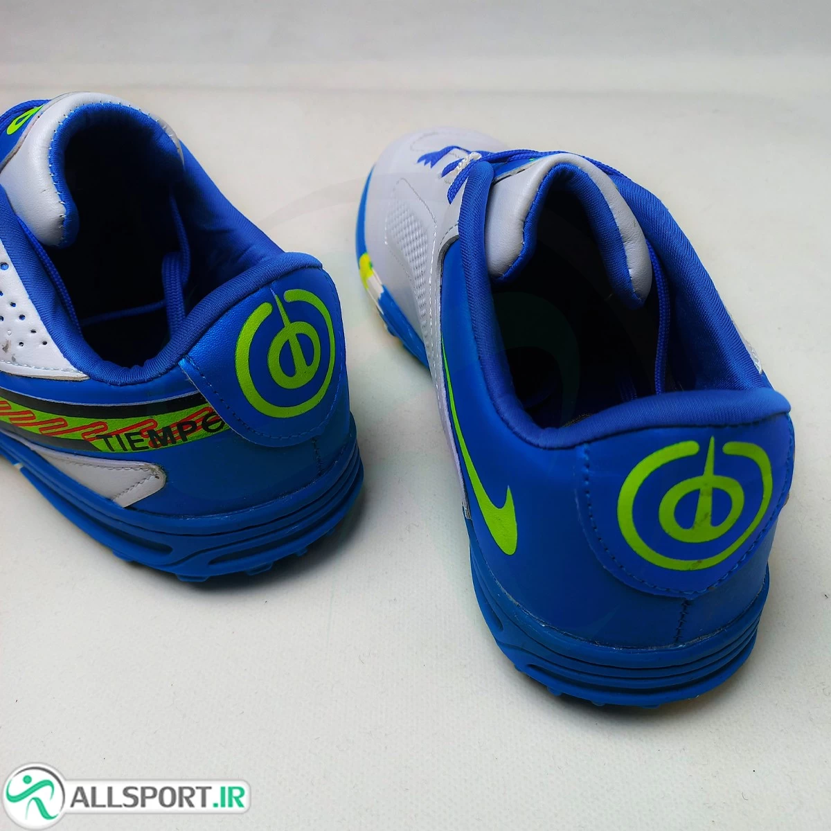 کفش چمن مصنوعی نایک تمپو چرم طبیعی  Nike Tiempo legend 9 White Blue