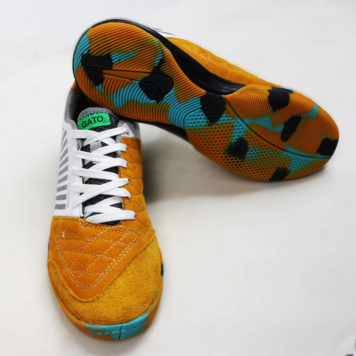 کفش فوتسال نایک لونارگتو Nike Lunar Gato Yellow White