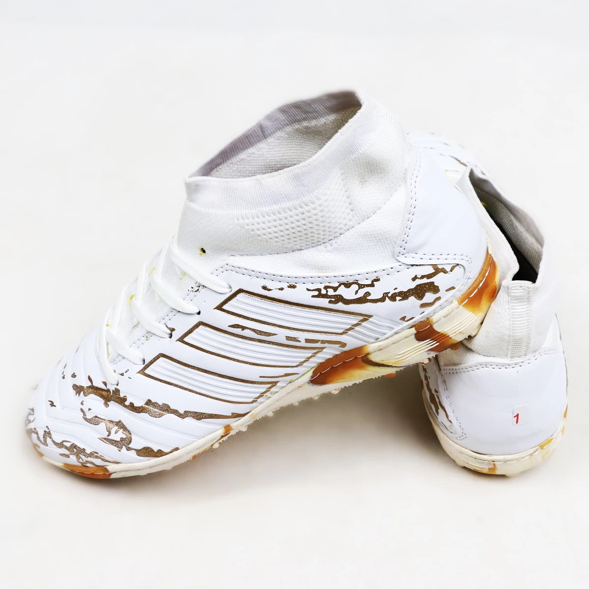 کفش چمن مصنوعی آدیداس پردیتور Adidas Predator White Yellow