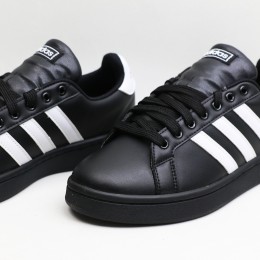 کتانی ادیداس استن اسمیت مشکی خط سفید Adidas Stan Smith Black White