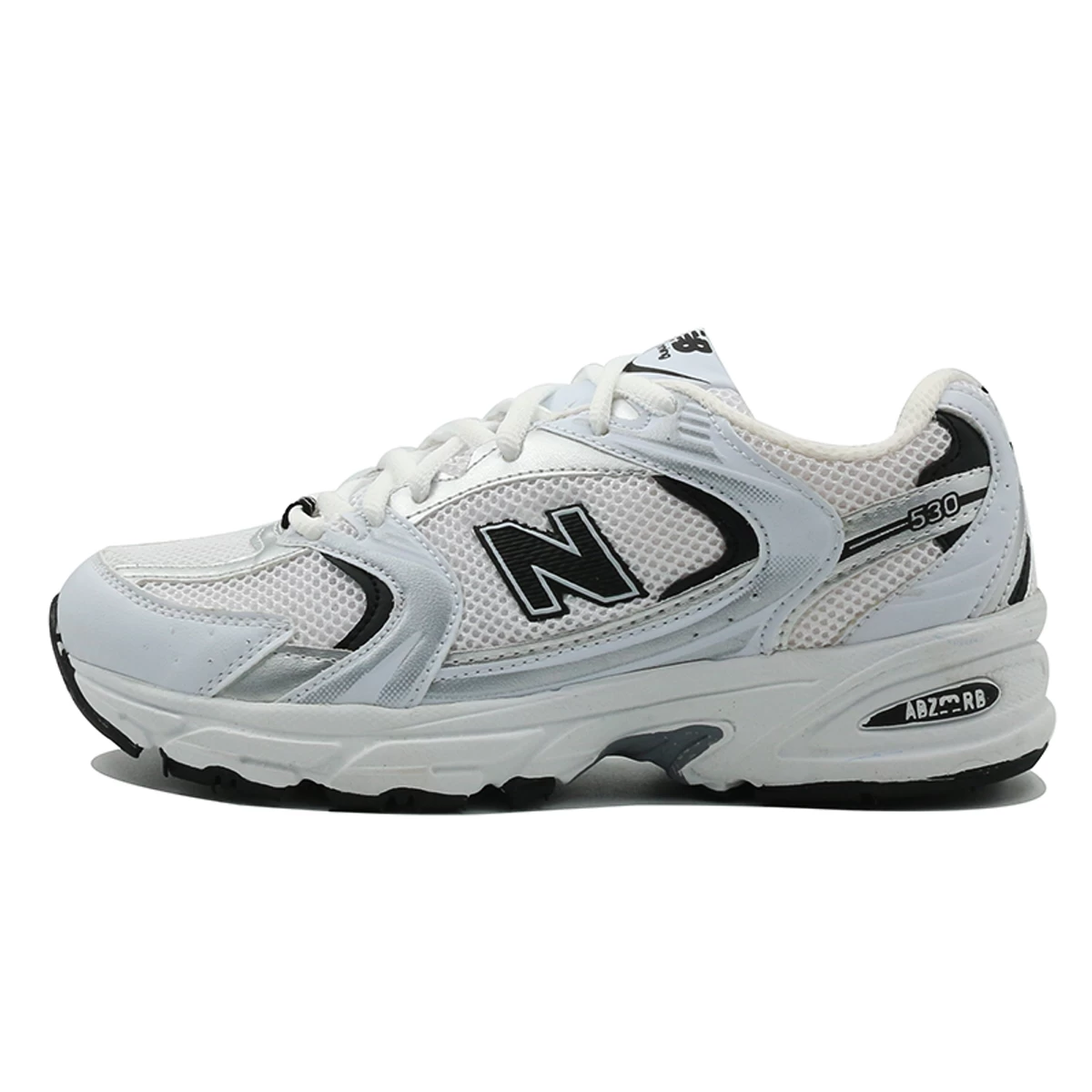 کتانی نیوبالانس سفید مشکی New Balance 530 White