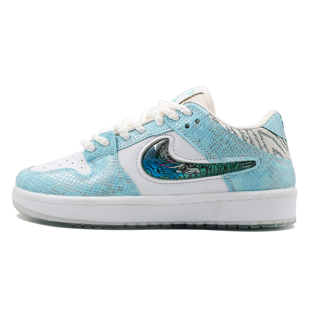 کتانی نایک دراگون فیروزه ای پوست ماری Nike Jordan Dragon
