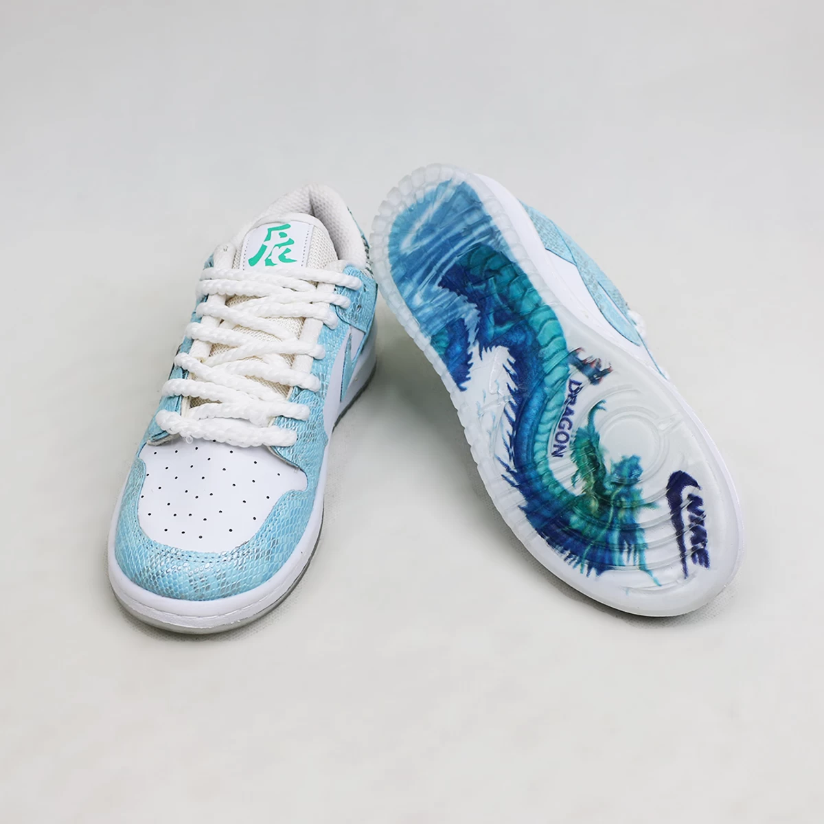 کتانی نایک دراگون فیروزه ای پوست ماری Nike Jordan Dragon