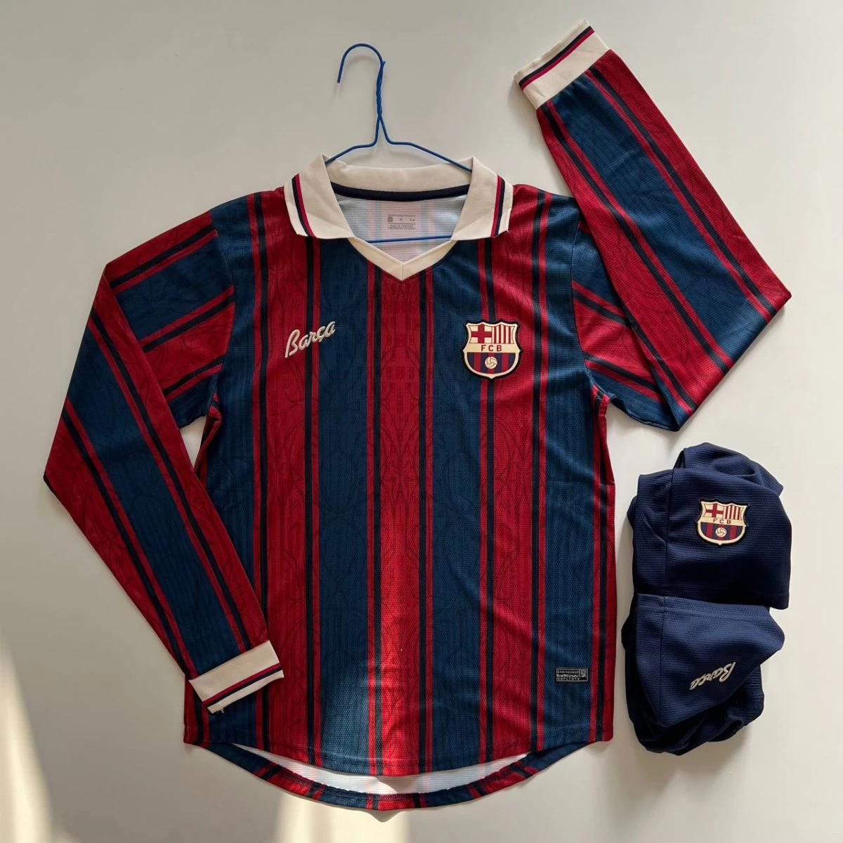 لباس شورت بارسلونا آستین بلند BARCELONA 125 YEARS OLD