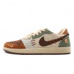 کتانی نایک جردن ودوو قهوه ای سبز Nike Air Jordan voodoo