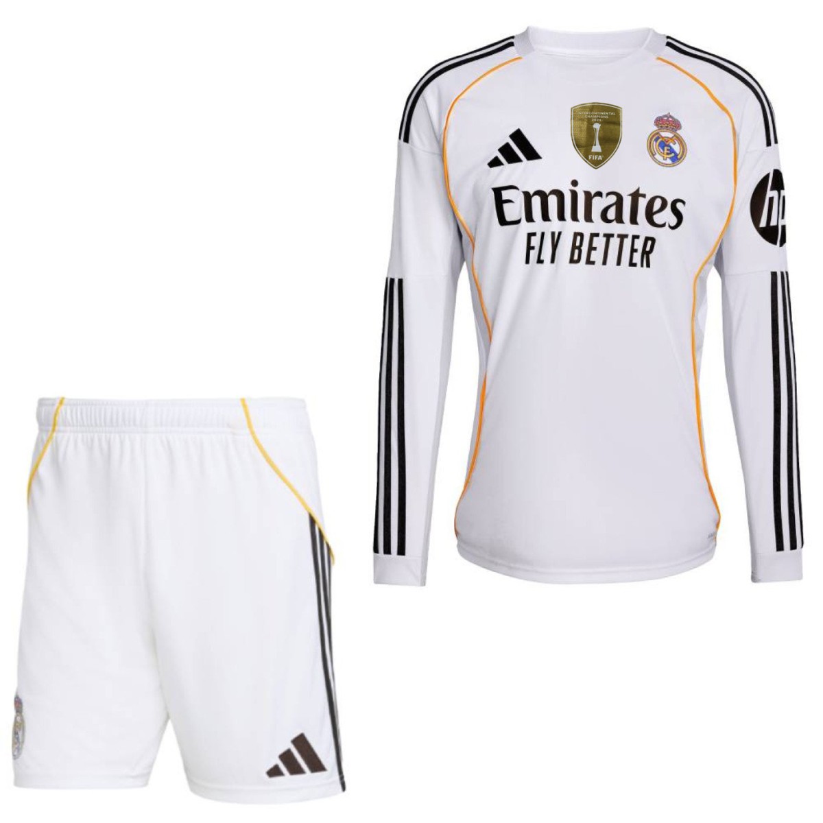لباس شورت اول رئال مادرید استین بلند ورژن اسپشیال Real Madrid Home Kit 2025-26