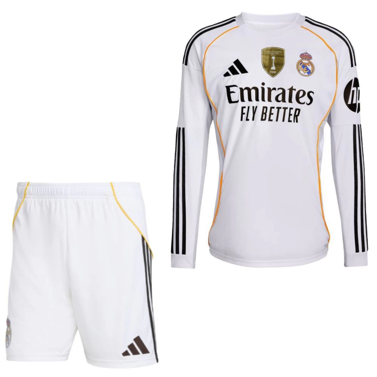 لباس شورت اول رئال مادرید استین بلند ورژن اسپشیال Real Madrid Home Kit 2025-26