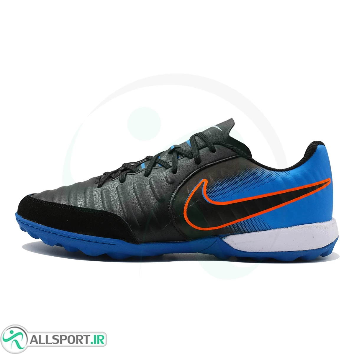 کفش چمن مصنوعی نایک تمپو ایکس مشکی آبی Nike Tiempo Black & Blue