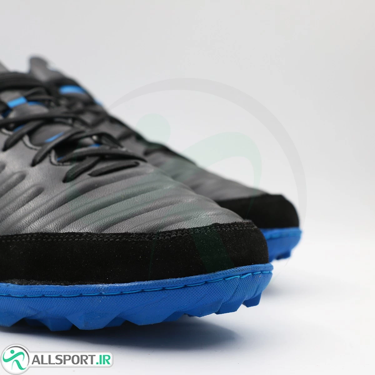 کفش چمن مصنوعی نایک تمپو ایکس مشکی آبی Nike Tiempo Black & Blue