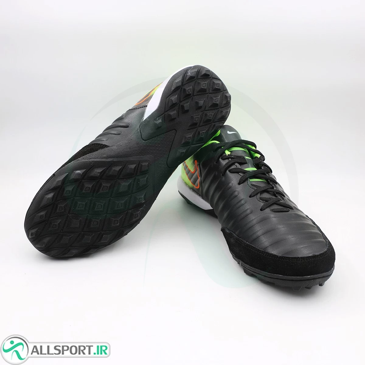 کفش چمن مصنوعی نایک تمپو ایکس مشکی سبز Nike Tiempo Black