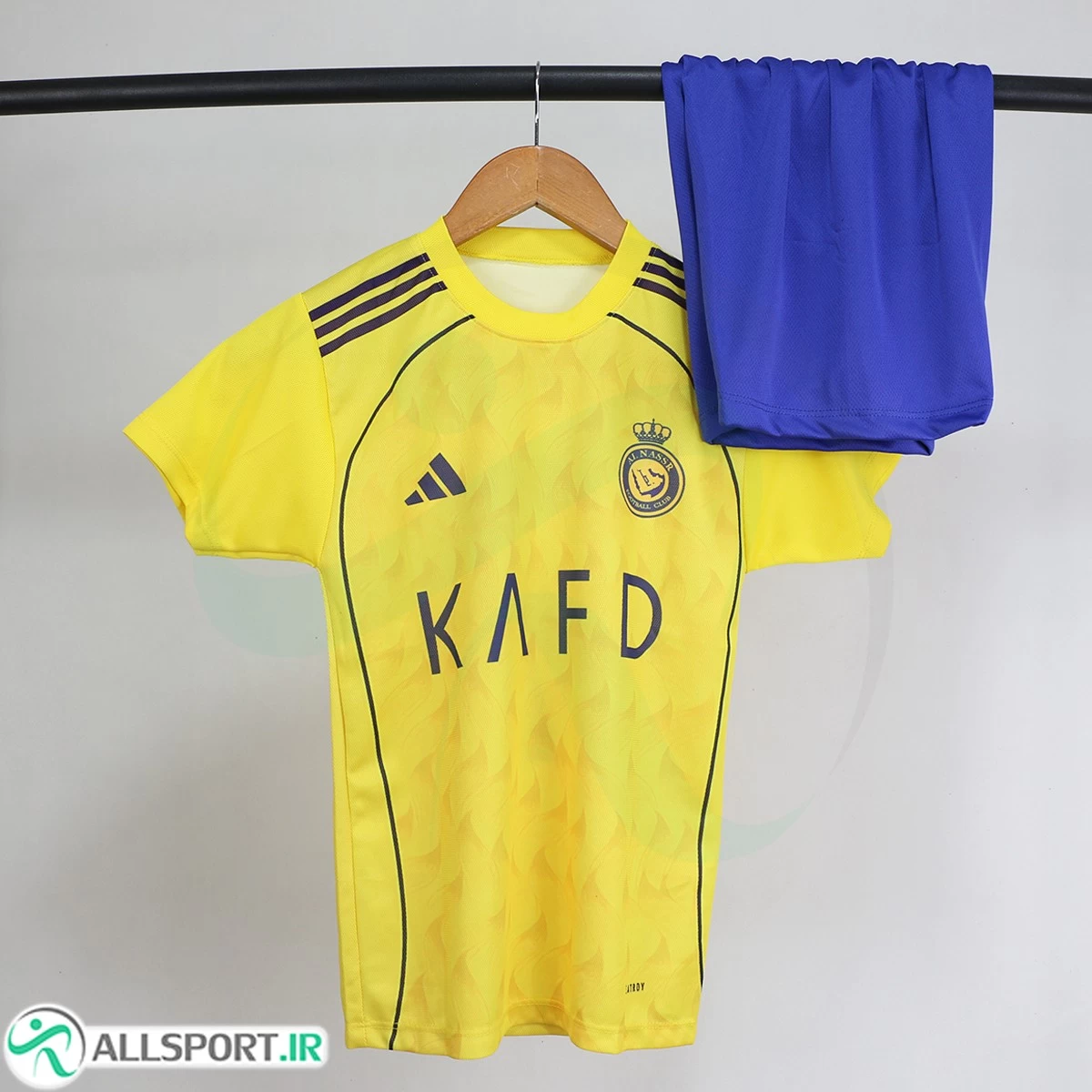پیراهن وشورت بچگانه اول النصر نام رونالدو Alnassr Home 2025-26 Kit