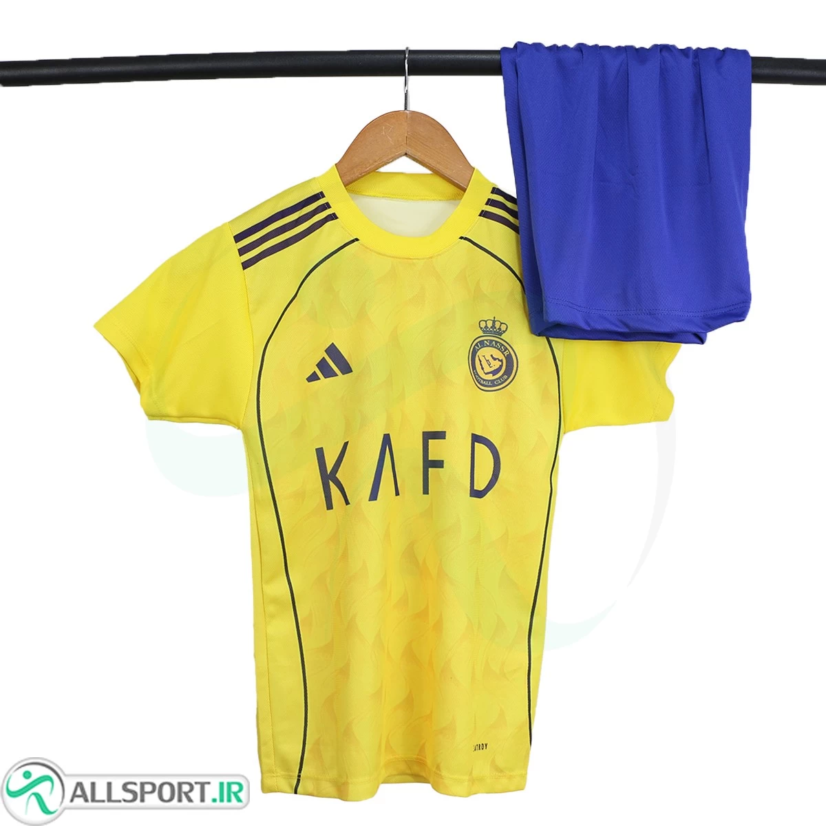 پیراهن وشورت بچگانه اول النصر نام رونالدو Alnassr Home 2025-26 Kit