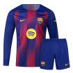لباس شورت بارسلونا آستین بلند اسپشیال Barcelona Home Kit 2025-26
