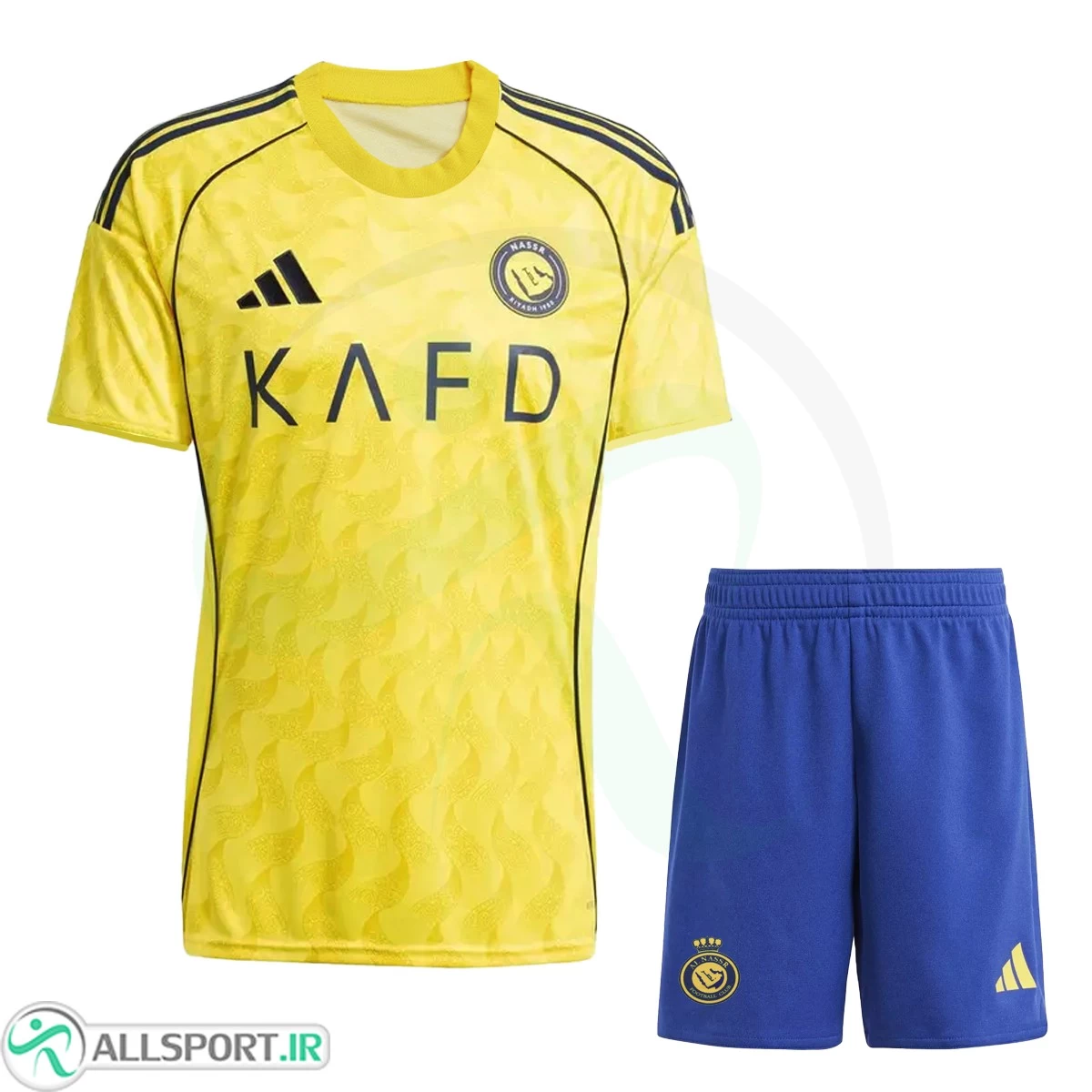 پیراهن وشورت بچگانه اول النصر نام رونالدو Alnassr Home 2025-26 Kit